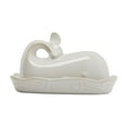 thumbnail image 4 of Creative Co-Op Coastal Stoneware Whale Shaped Butter Dish, White, 4 of 5