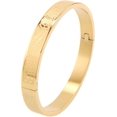 thumbnail image 3 of para niñas adolescentes Brazalete de acero inoxidable chapado en oro de 18 quilates Regalo delicado para mamá y niña, 3 of 4