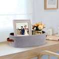 thumbnail image 2 of Cotton Rope Toilet Basket Bathroom Decor Baskets, Toilet Paper Holder Basket, Farmhouse Home Decor Organizing Small Baskets 13"x5.9"x3.9",Gray, 2 of 4