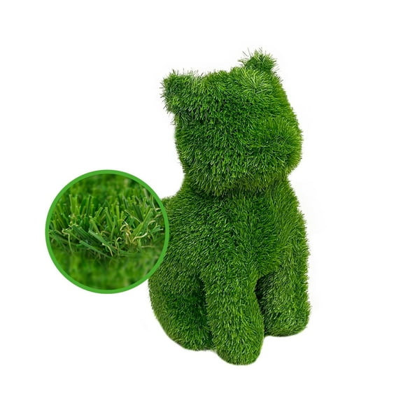 Universal Statues Sitting Cat Artificial Outdoor Garden Turf Topiary - 20"