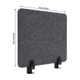 thumbnail image 3 of 4Pcs Desk Divider for Office, 21*16in Desk Privacy Panel Office Partition Standing with 8 Clamps for Office Counter Indoor, Dark Grey, 3 of 25