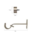 thumbnail image 6 of Elrene Home Fashions Serena Single Curtain Rod with Contemporary Cap Finial, Polished Nickel, 28" x 48", 6 of 8