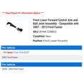 thumbnail image 2 of Front Lower Forward Control Arm and Ball Joint Assembly - Compatible with 2007 - 2012 Ford Fusion 2008 2009 2010 2011, 2 of 2