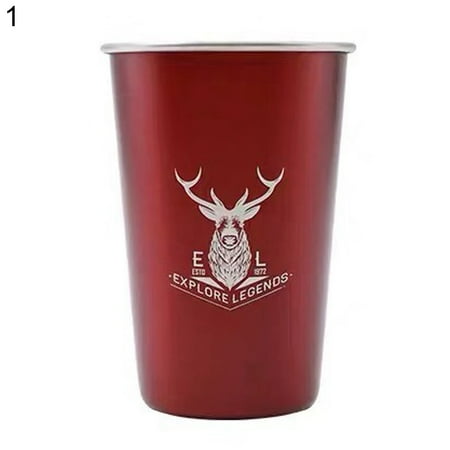

Trayknick 500ml Letter Printed Water Cups Compact Stainless Steel Stylish Portable Drink Tumbler Drinkware