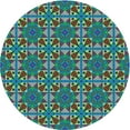 thumbnail image 1 of Ahgly Company Indoor Round Patterned Mint Green Area Rugs, 7' Round, 1 of 6