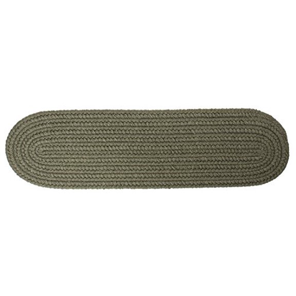 Rhody Rug S029A008X028 Solid Stair Tread Dark Sage