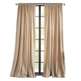 thumbnail image 5 of Martha Stewart Martha’s Velvet Curtain Panel Pair, Linen, Pole Top, Back Tab, Room Darkening, Lined, Indoor, Adult, 2 Piece Set, 50" x 63", 5 of 5
