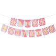 thumbnail image 1 of ZheElen 1pcs Set 16.4ft Blue Paper Card Birthday Decorations For Birthday Party Happy Birthday Sign Happy Birthday Banner Pink 16.4ft, 1 of 6