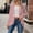 Pink, variant on HAOTAGS Gray Blouses for Women Business Casual High Low Tunic Cardigan Crew Neck Long Sleeve Graphic Shirts for Women