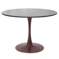 thumbnail image 4 of LeisureMod Bristol 35" Round Dining Table with Sintered Stone Top and Walnut Steel Pedestal Base for Modern Kitchen and Dining Room, 4 of 8