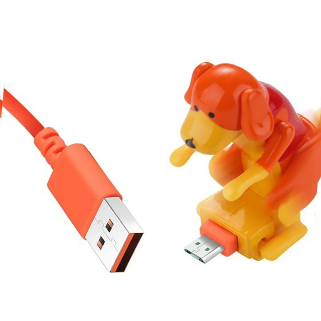 Câble de Charge USB Chien Humping Spot Drôle pour Téléphone Android Orange Micro USB