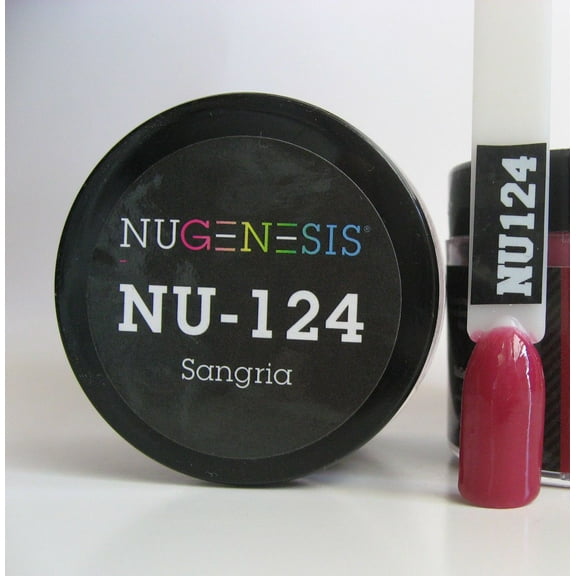 NUGENESIS Nail Color Dip Dipping Powder 1oz/jar - NU124 Sangria