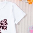 thumbnail image 4 of TOWED22 Girls' 2 Piece Outfit Toddler Short Sleeve Bow Print Tshirt Tee + Denim Skirt Set Summer Casual Clothes(White,2-3 Y), 4 of 7