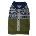 thumbnail image 3 of Vibrant Life Vl Fall  Green Fair Isle Cardigan-XXS, 3 of 4