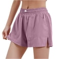 thumbnail image 1 of Diufon Athletic Shorts for Women Summer Side Split Workout Shorts with Pockets Elastic Waist Drawstring Pants, 1 of 7
