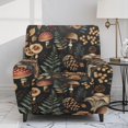 thumbnail image 2 of HELLHERO Forest Mushrooms Recliner Chair Covers, Brushed Recliner Chair Slipcover with Side Pocket, 4 Pieces High Elastic Recliner Slipcovers, 2 of 8