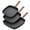 Black, variant on Nonstick Grill Pans Set, 3 PCS Square Frying Pan Granite Skillet Set(9.5" 10" 11") with Wood Grain Handle, Compatible with All Stovetops & Dishwasher Safe