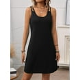 thumbnail image 4 of Coverup Summer Dresses for Women 2025 Eyelet Casual Loose Sleeveless Sundresses Tank Dresses Black L, 4 of 8