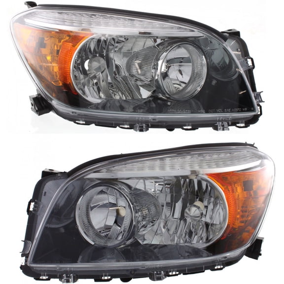 For 2006 2007 2008 Toyota RAV4 Headlight Assembly Pair Driver and Passenger Side For TO2518107 TO2519107
