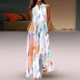 thumbnail image 1 of Robe Femme Mode Femme Décontractée Col en V Imprimé Robes Été Sans Manches Robe Chandail Robes Western à Porter avec des Bottes en Liquidation, 1 of 5