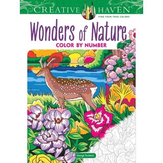 Nature Color by Number Adult Coloring Book 30 Digital Coloring