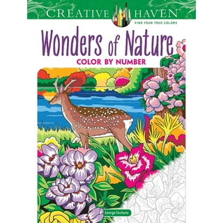 Nature Color by Number Adult Coloring Book 30 Digital Coloring