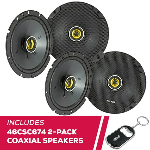 New Kicker 2 Pairs Of 46CSC674 CS Series 6-3/4" 2-Way Coaxial Speakers w/ 300W Peak