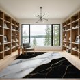 thumbnail image 2 of ODIKA 9'x12' Washable Area Rug Low Pile, Flatwoven, Abstract Swirl Veined Gilded Border Streaks Flow Symmetrical for Great Room, Indoor Concept, Large Living, 2 of 7