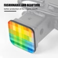 thumbnail image 3 of Hitch Cover Fits For 2-Inch Hitch,Colorful Rainbow Background With Squares And Geometric Shapesrubber Trailer Hitch Cover Tube Plug Insert,Car Exterior Accessories, Receiver Tube Hitch Plug, 3 of 6