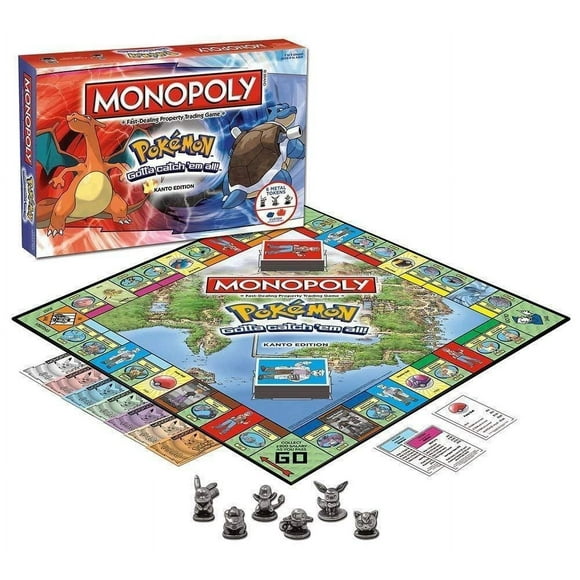 Juego De Mesa Monopoly Edición Especial Pokémon Kanto En Inglés MATTEL POKEMON