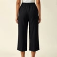 thumbnail image 5 of BUIGTTKLOP Womens Capri Pants High Waisted Lounge Pants Straight Wide Leg Summer Beach Capris, 5 of 8