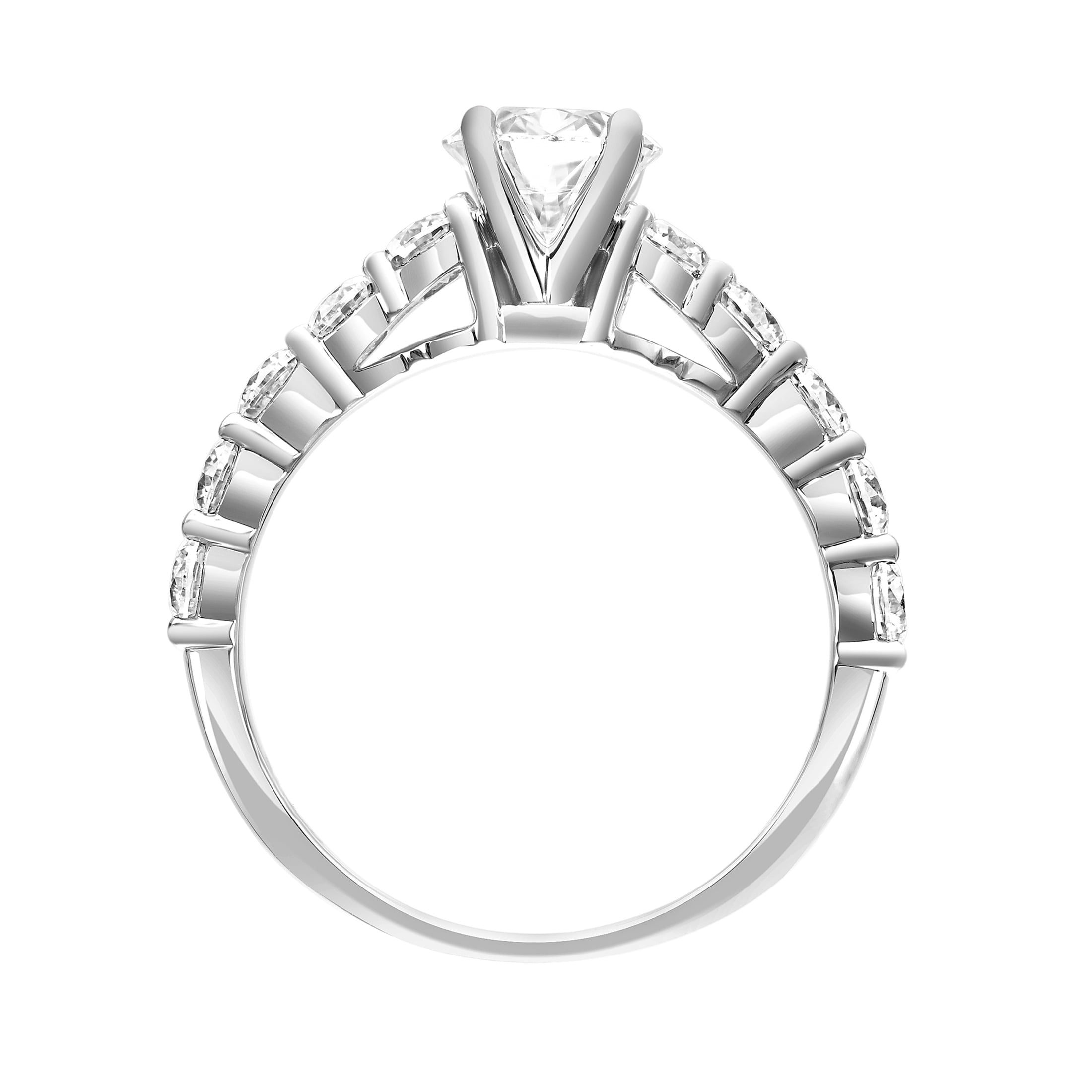 2 Carat T.G.W. Moissanite Sterling Silver Women's Engagement Ring