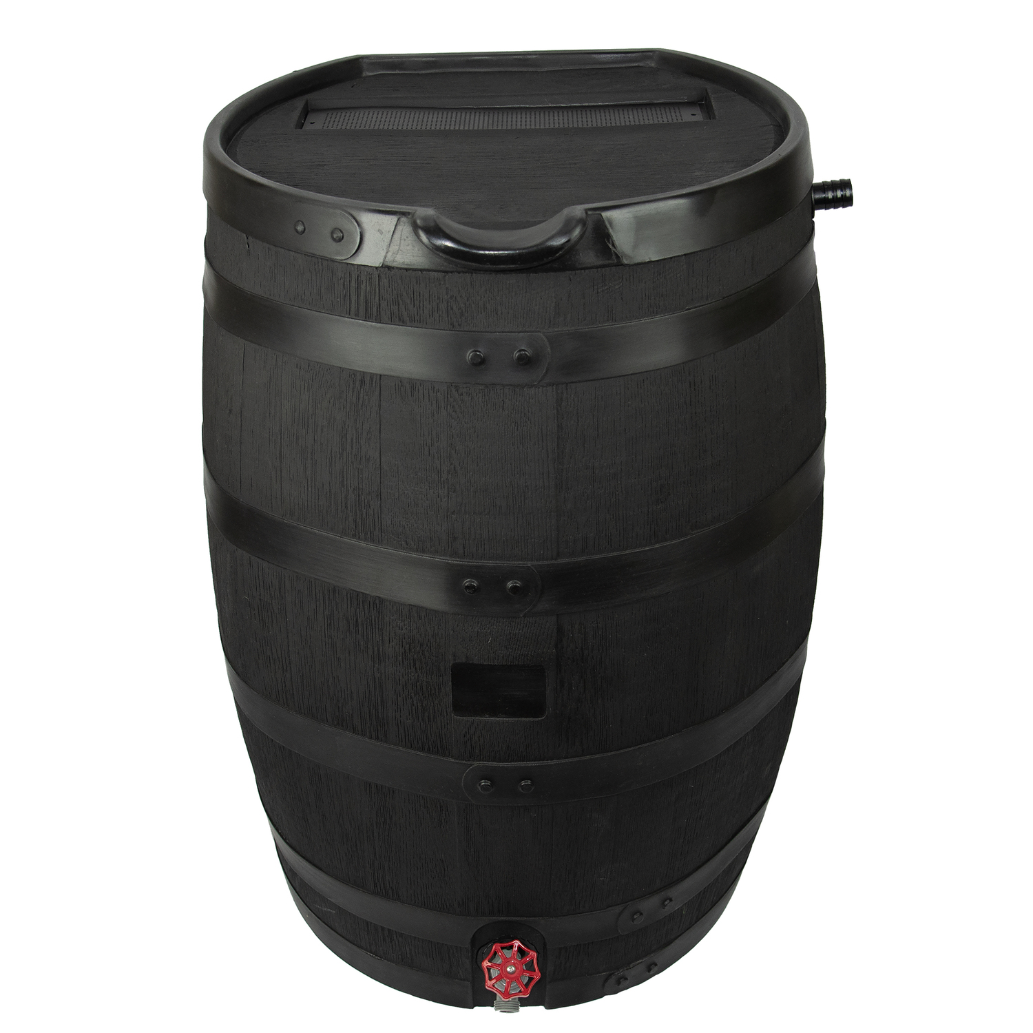 RTS Home Eco Regenfass – 27 Liter, Schwarz, Aus Recyceltem Kunststoff, Mit Zapfhahn