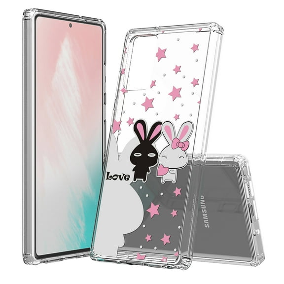 Beyond Cell compatible with Galaxy Note 20 (2020) Case, Transparent Clear Shock Absorption Cushion Bumper Corner Soft TPU   PC Cover Pure Love