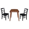 thumbnail image 5 of 42" Round Solid Wood Dual Drop Leaf Table with 2 Chairs in Distressed Oak, 5 of 10