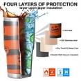 thumbnail image 7 of 30oz Halloween Striped Pumpkin Pattern Tumblers Stainless Steel Tumbler with Lid and Straw,Vacuum Insulated Double Wall Travel Tumbler Cups Mug with Cleaning Brush for Coffee,Tea, 7 of 7