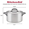 thumbnail image 2 of Stock Pot KitchenAid de acero inoxidable pulido, 5 capas, 8 litros, 2 of 9