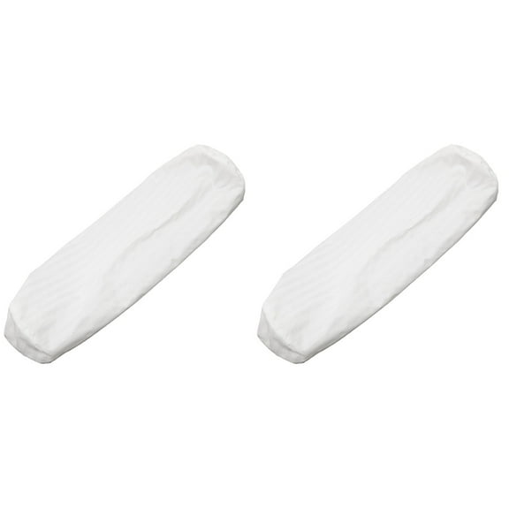Cylinder Pillow Case 2 PCS White Circle Covers Soft Neck Support for Office and Home Use