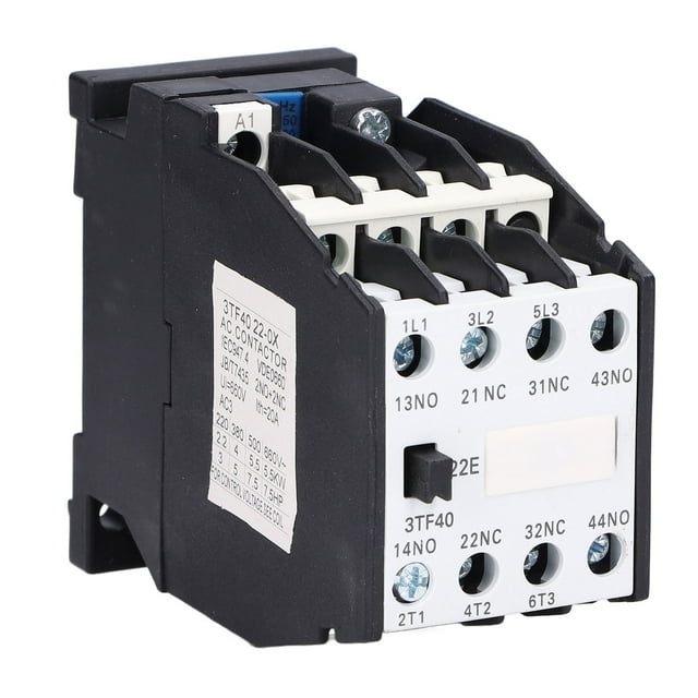 Controlador de contactor de CA 220V 50Hz 9A 2NO+2NC Accesorio de carril DIN para control automático VoborMX herramienta