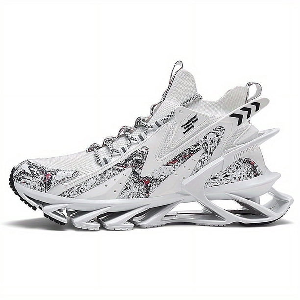 Men's Blade Sneakers, Breathable Shock Absorption Running Shoes Lightweight Non-Slip Shoes For Jogging Tennis Gym, Walking Sneakers, Athletic Shoes For Youth Teenager Y2K, Men's Shoes