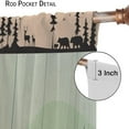 thumbnail image 5 of Farmhouse Forest Cabin Kitchen Curtains Rustic Wooden Small Short Cafe Window Curtains Tree Country Deer Bear for Home Kitchen Livingroom Coffee Room Window Curtain 2Panel 42" W X 54" L, 5 of 6