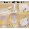 thumbnail image 5 of Soporte de cabeza de peluca portátil con altura ajustable, soporte de cabeza plegable para sombrero, soporte de plástico para peluca (blanco) Afortunado Sencillez, 5 of 5