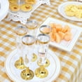thumbnail image 3 of Novobey Clear Disposable Wine Glasses Disposable Plastic Party Wine Glasses with Handle Clear Stem Glass Reusable Can Be Used For Cocktails Drinks Desserts Suitable For Weddings Parties Picnics Events, 3 of 8