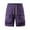 Purple, variant on Busydd Mens Shorts S-4XL Trendy Solid Color Summer Shorts Loose Oversized Elastic Waist Drawstring Casual Shorts Plus Size Shorts with Zipper Pockets