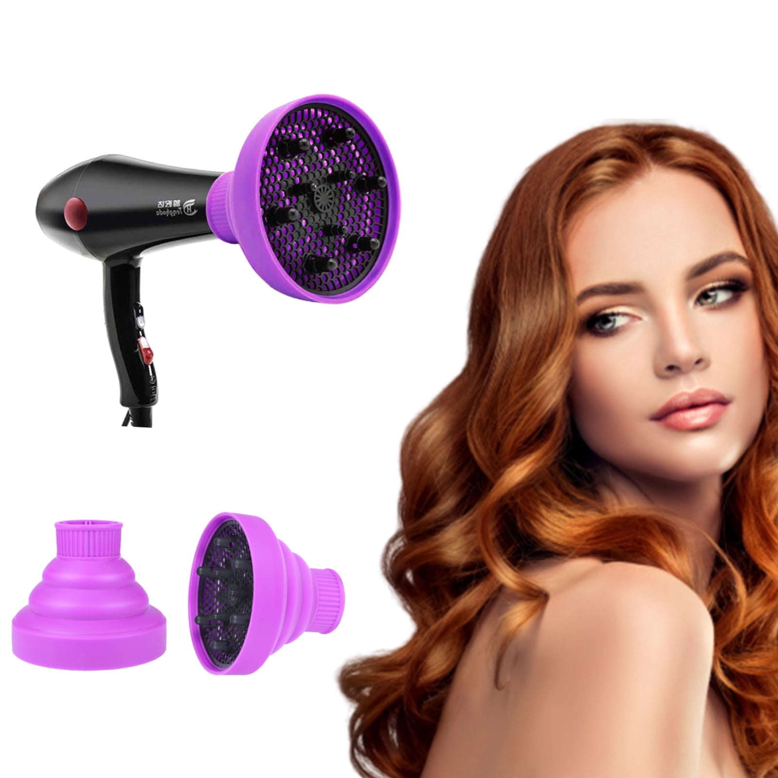 Zerama Universal Silicone Collapsible Blower Cover Hairdressing Salon Curly Hair Dryer Folding Diffuser Hood