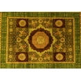 thumbnail image 1 of Ahgly Company Machine Washable Indoor Rectangle Abstract Yellow Modern Area Rugs, 8' x 10', 1 of 4