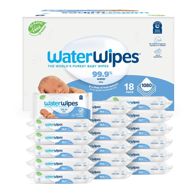 Toallitas húmedas para bebés, sin plástico, originales, 1080 unidades