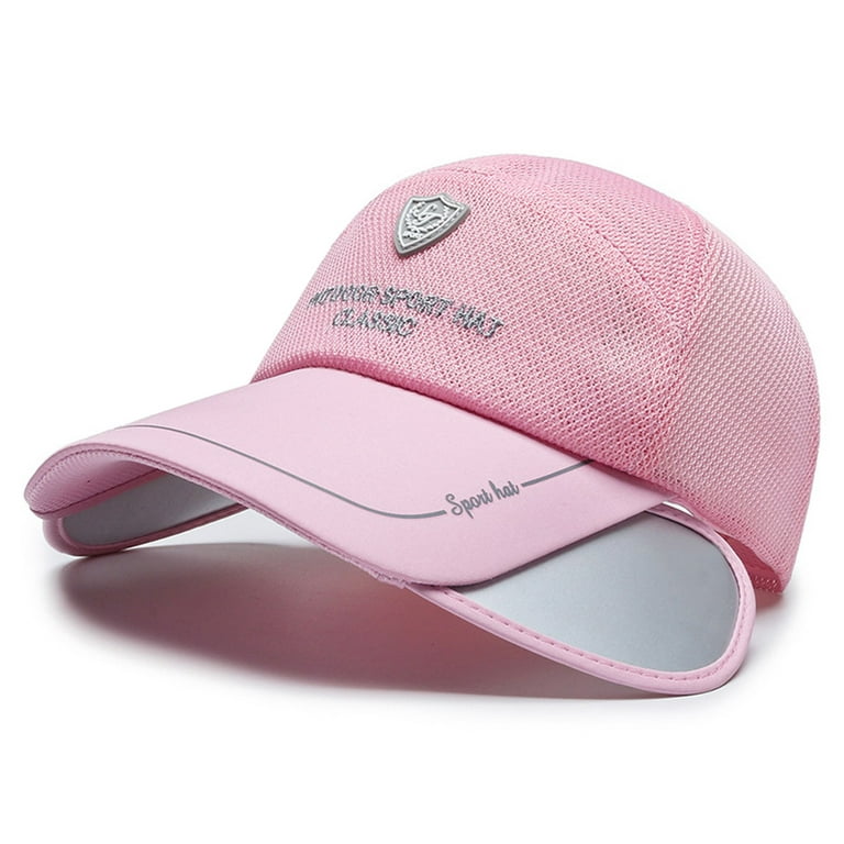 Pgeraug Sun Hats Mesh Peaked Cap Outdoor Sunscreen Sunhat Big Brim Baseball  Cap Breathable Fishing Hats for Women Pink