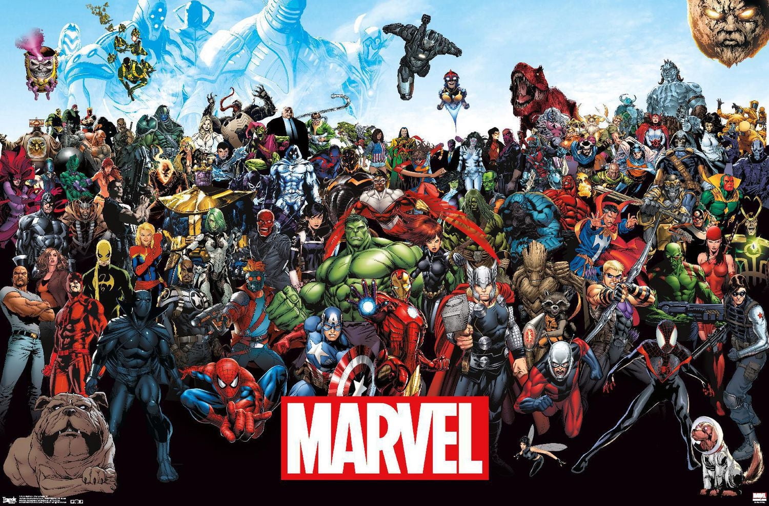 Marvel Comics The Marvel Lineup Wall Poster, 22.375" x 34"