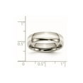 thumbnail image 2 of Stainless Steel Silver Inlay 6mm Polished Band Ring Size 9.5 Ring for Women and Men, 2 of 2